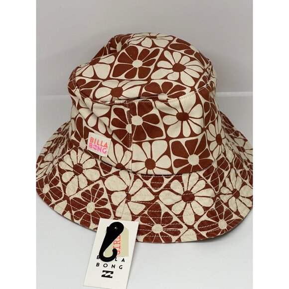 NWT Billabong Girls Floral Bucket Hat AOP Cotton Beach Sun Hat One Size Summer - Picture 8 of 8